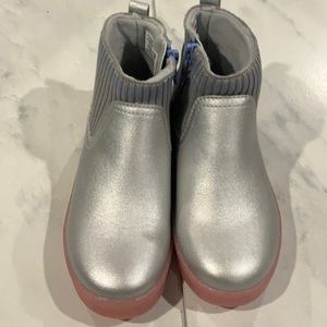 Silver Lands’ End Kids Ankle Boots
